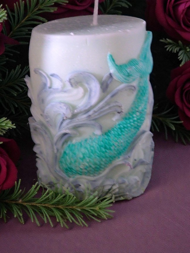 (image for) Stompe Kaars met Zeemeermin Staart